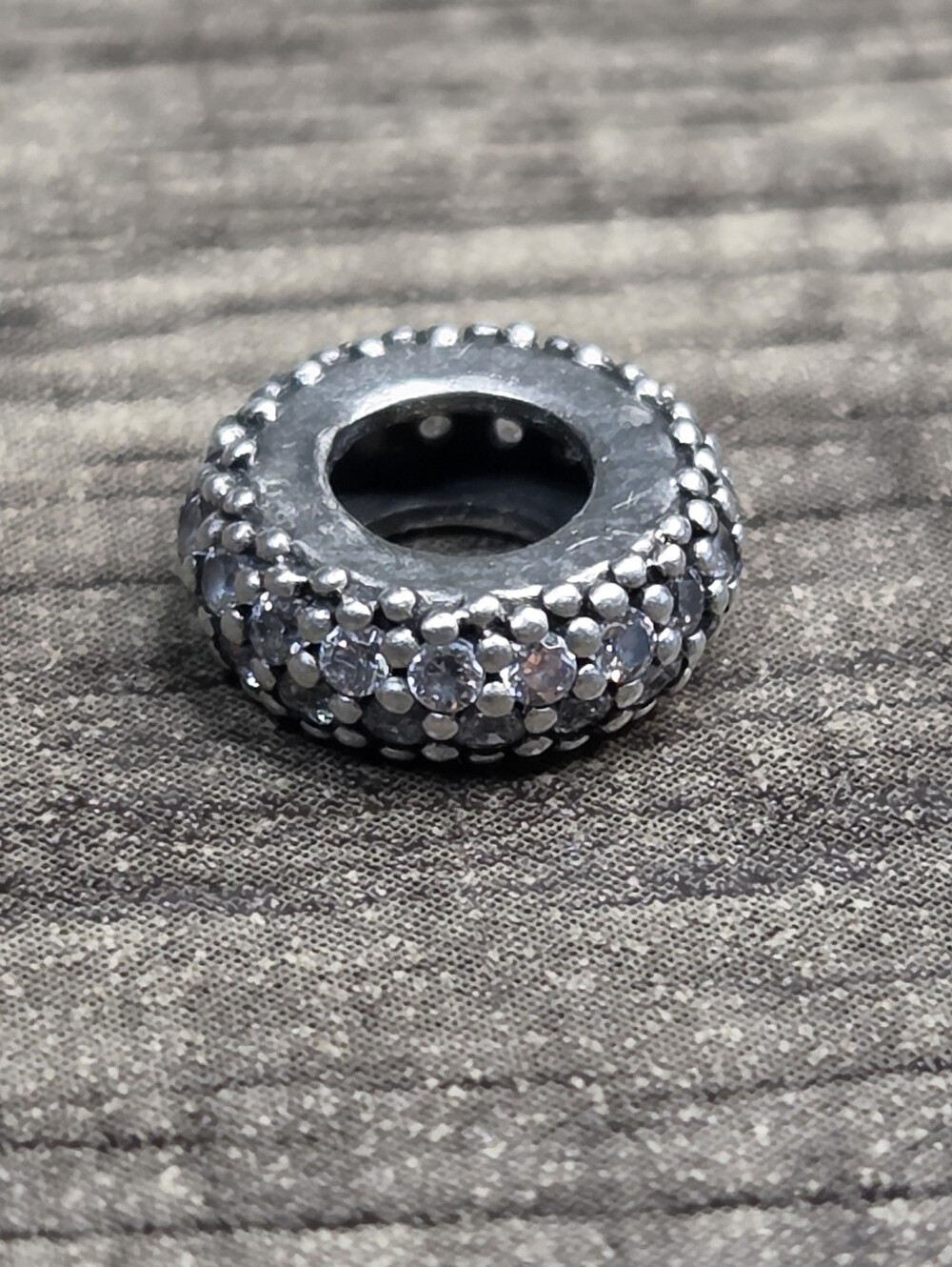 Authentic Pandora Clear Sparkle Spacer Charm
